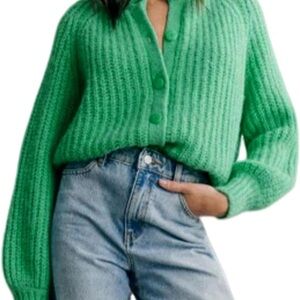 Women's Green  Cardigsn Sweater
